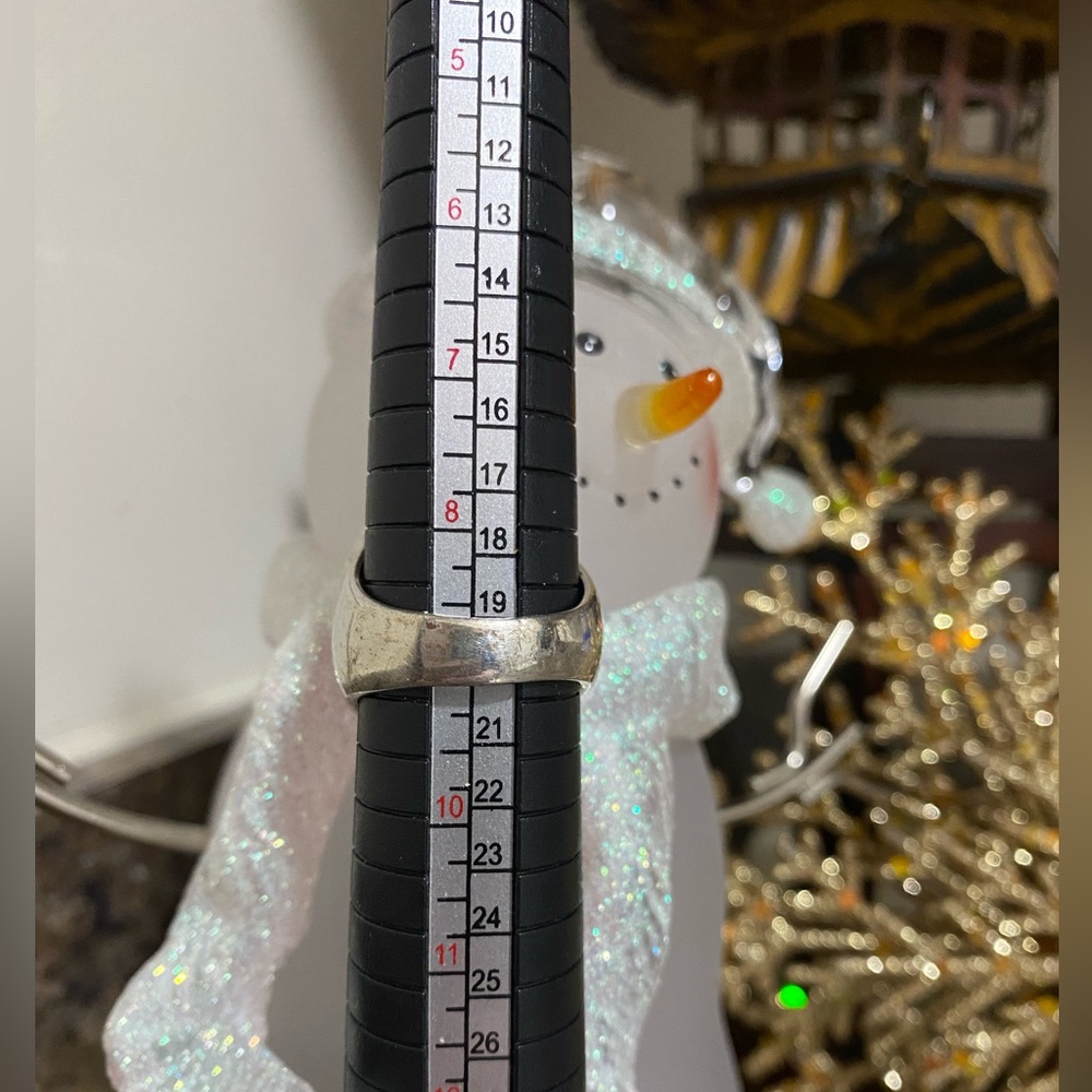 Antique Sterling Silver Deep Ruby Red Unisex Stat… - image 8